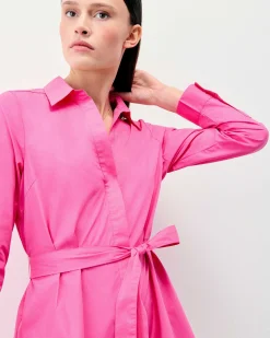 FROM FUTURE Robe Courte Manche Longue Alba Disco Pink