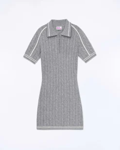 Online FROM FUTURE Robe Courte Torsades Future Gris Chine Fonce