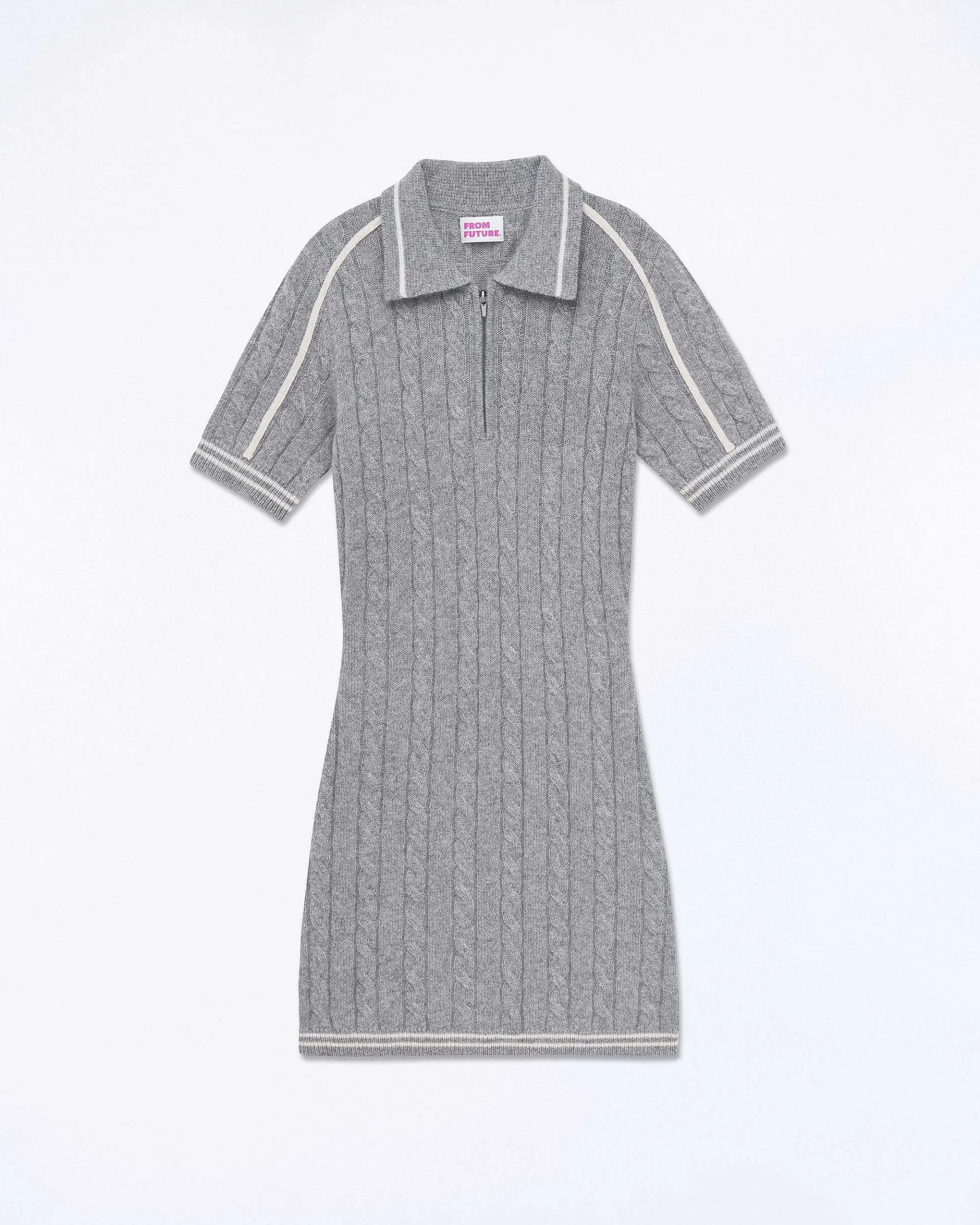 Online FROM FUTURE Robe Courte Torsades Future Gris Chine Fonce