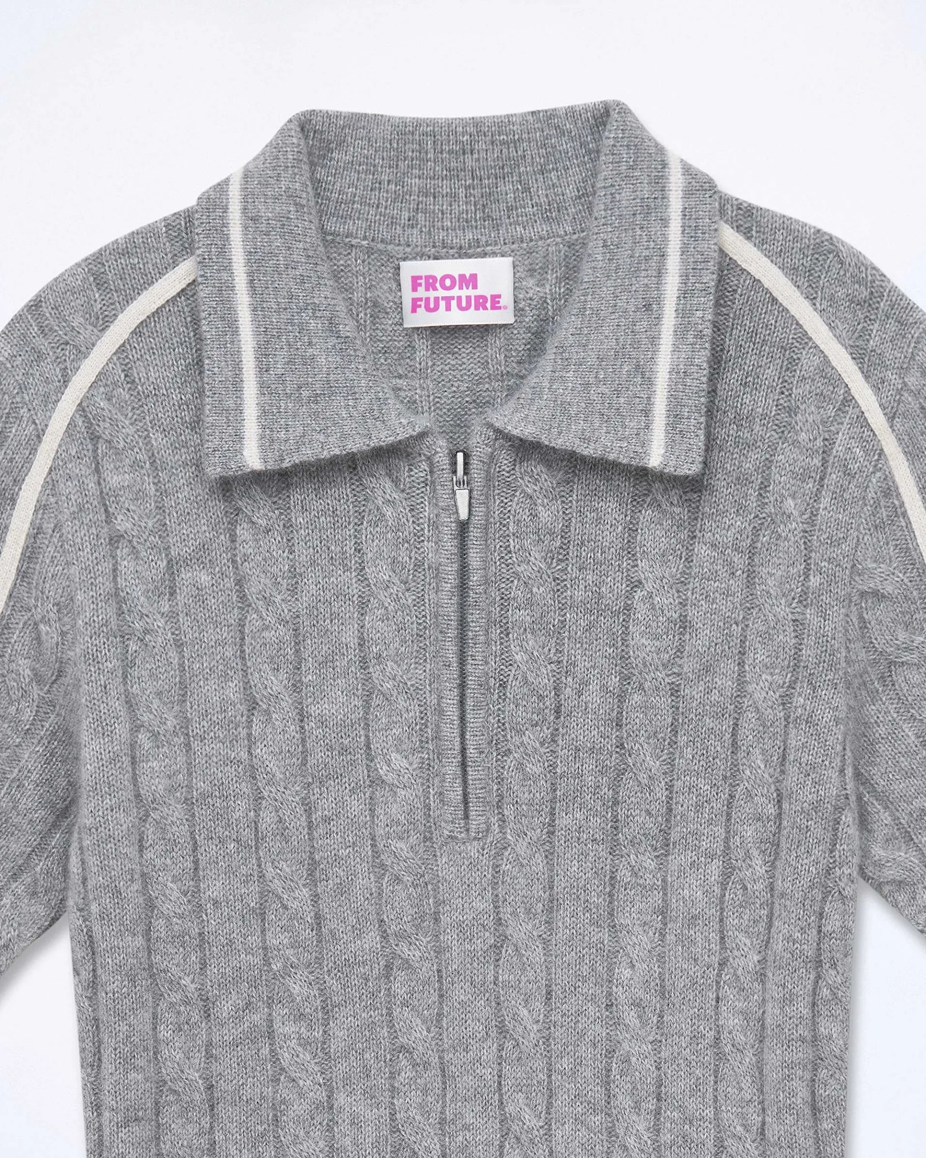 Online FROM FUTURE Robe Courte Torsades Future Gris Chine Fonce
