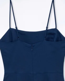 Sale FROM FUTURE Robe Longue Bretelle Navy