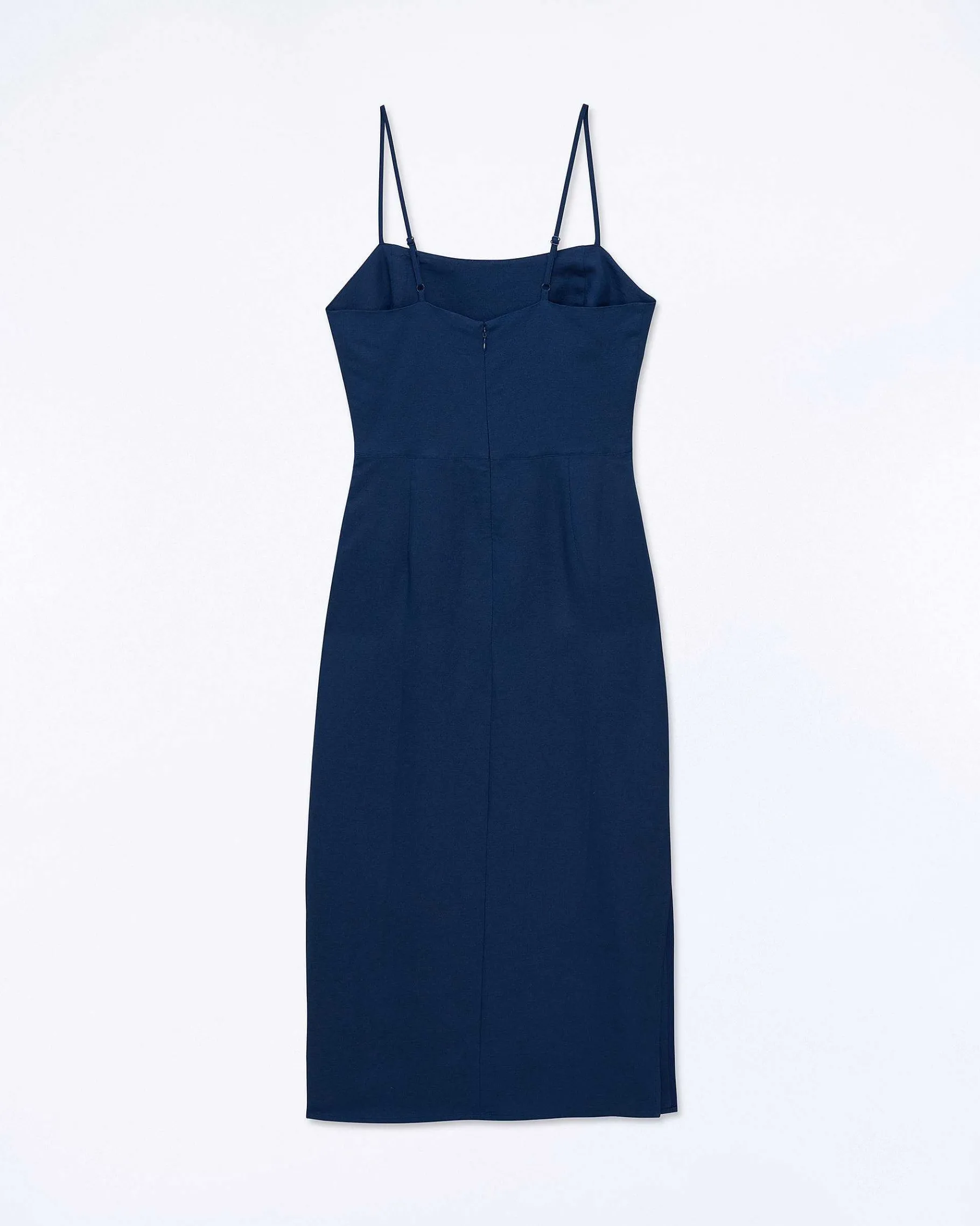 Sale FROM FUTURE Robe Longue Bretelle Navy