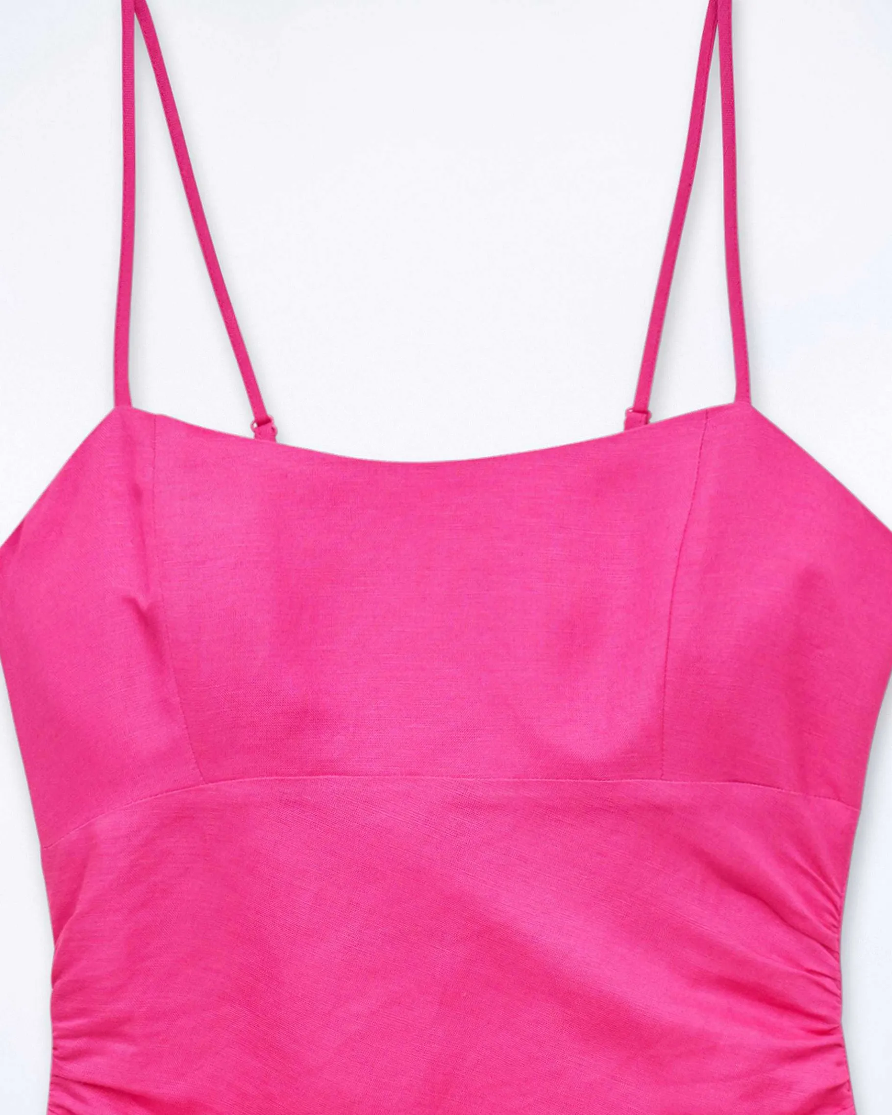 Sale FROM FUTURE Robe Longue Bretelle Disco Pink