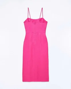 Sale FROM FUTURE Robe Longue Bretelle Disco Pink
