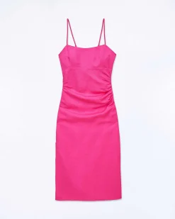 Sale FROM FUTURE Robe Longue Bretelle Disco Pink