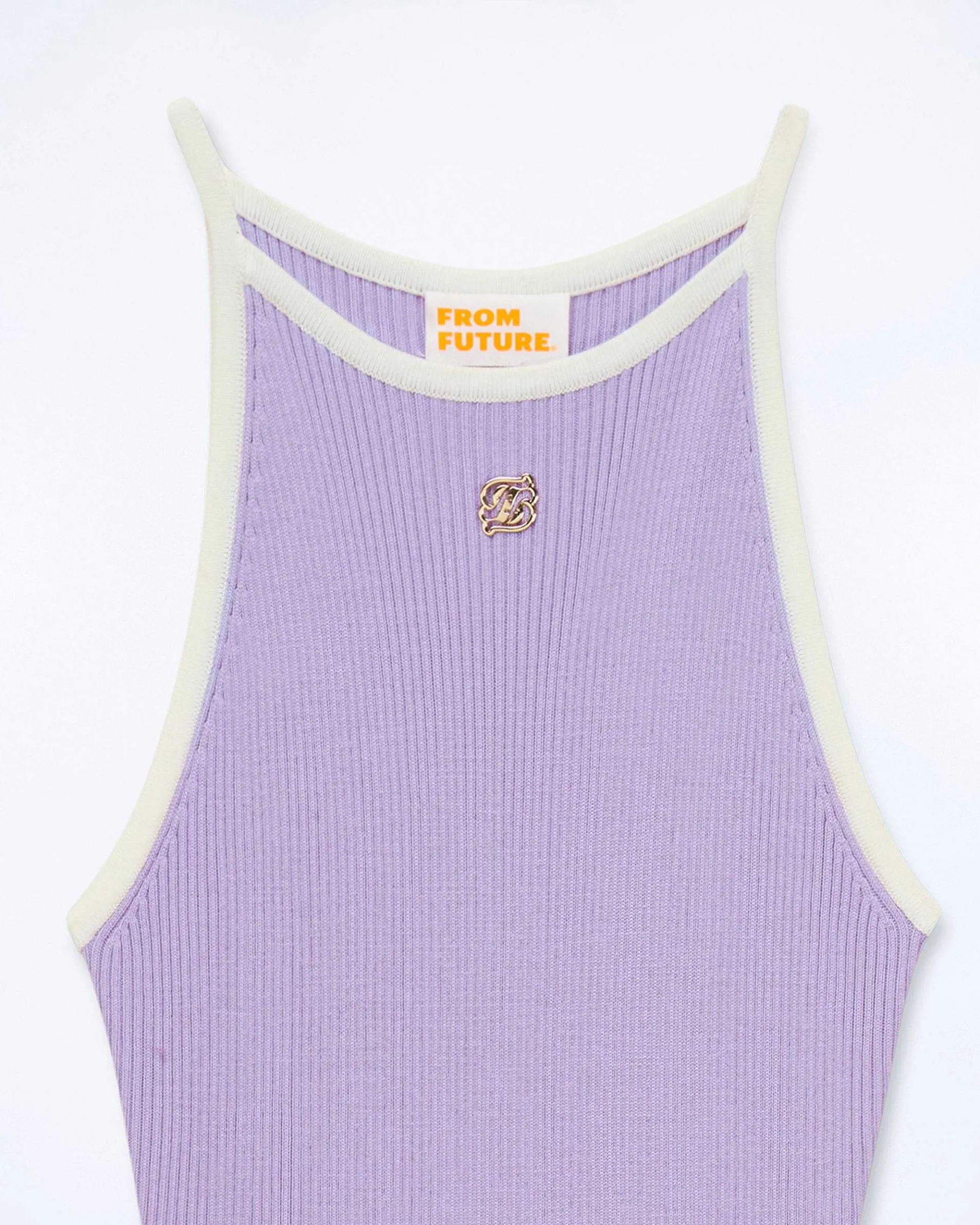 New FROM FUTURE Robe Longue Bretelle Bicolore Magic Lilac