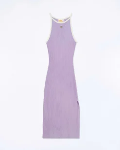 New FROM FUTURE Robe Longue Bretelle Bicolore Magic Lilac