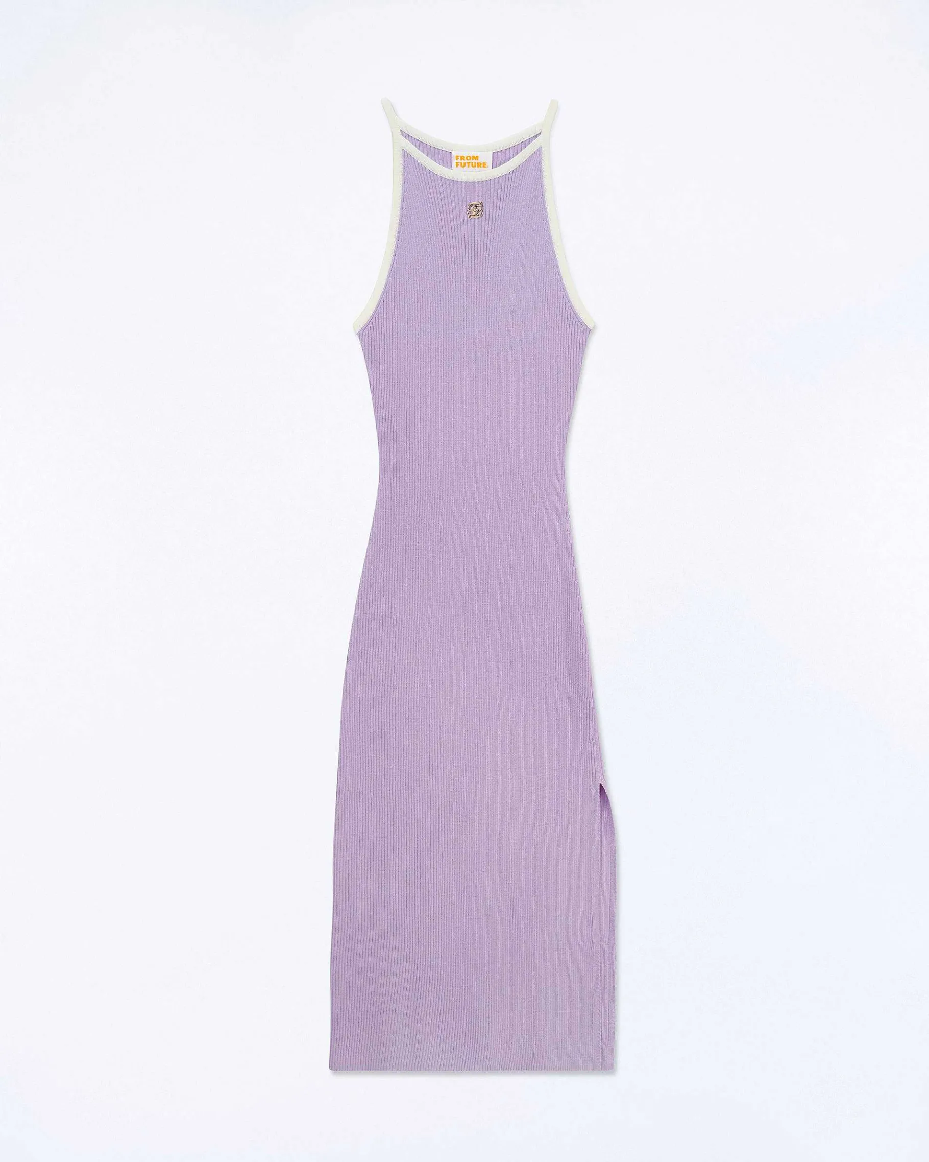 New FROM FUTURE Robe Longue Bretelle Bicolore Magic Lilac