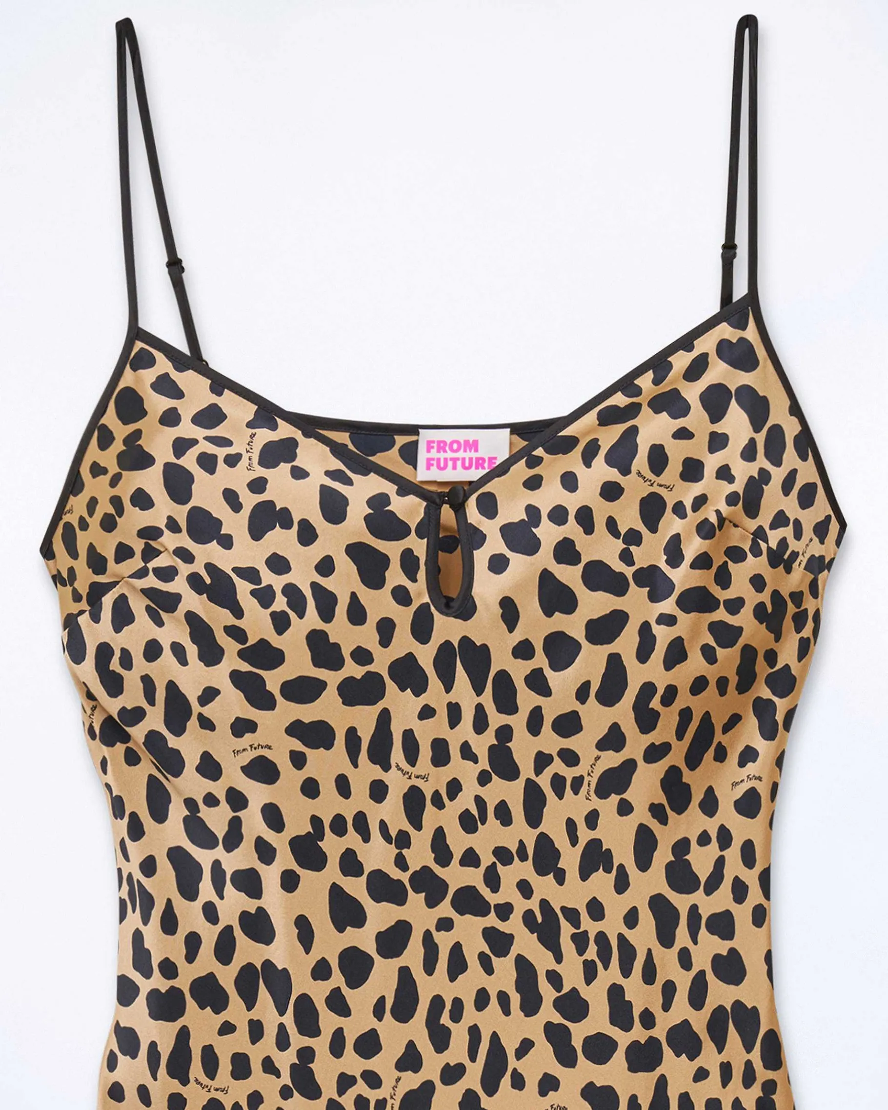Online FROM FUTURE Robe Longue Bretelle Giula Animal Naturel