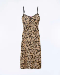 Online FROM FUTURE Robe Longue Bretelle Giula Animal Naturel