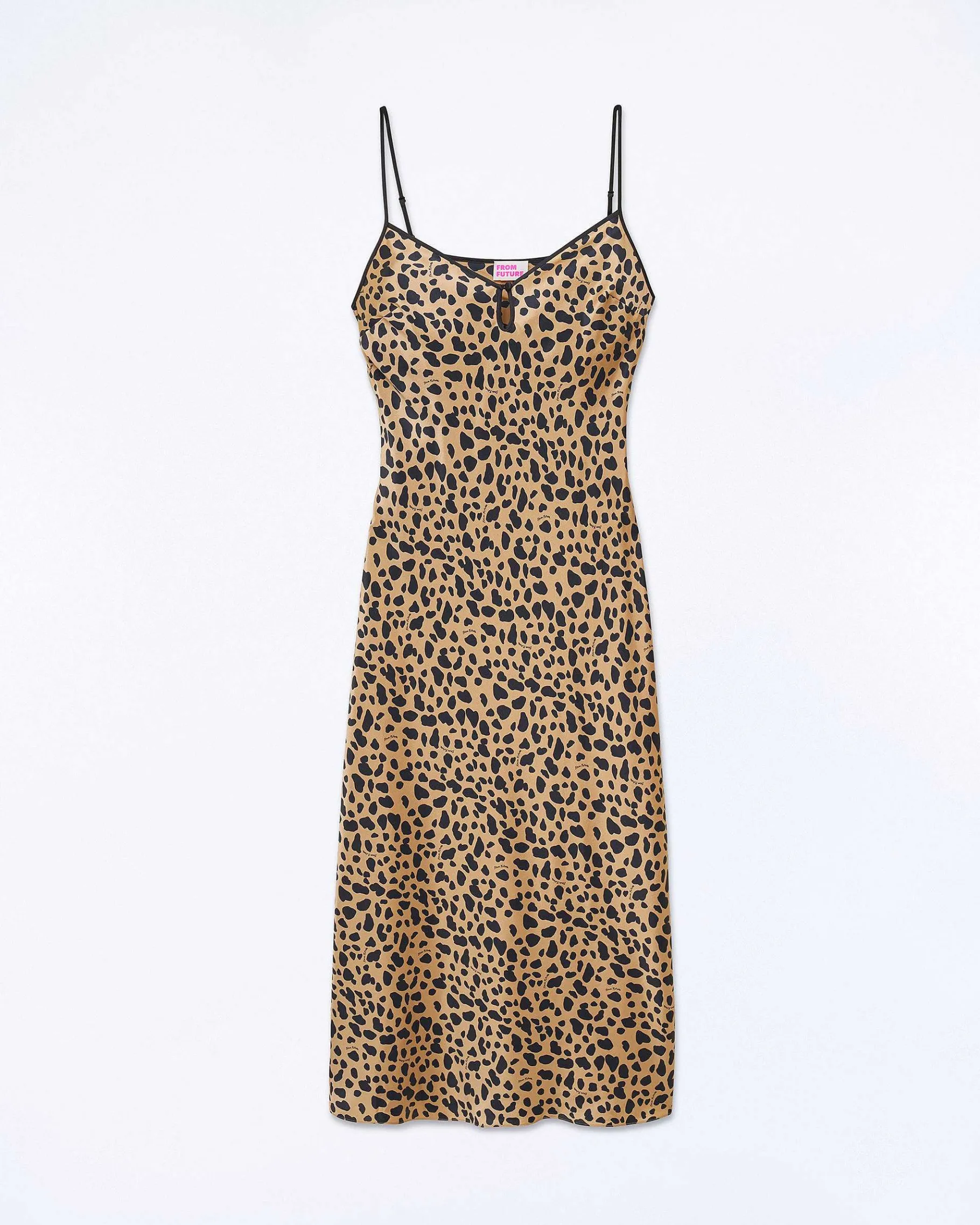 Online FROM FUTURE Robe Longue Bretelle Giula Animal Naturel