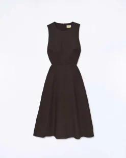 Hot FROM FUTURE Robe Longue Bretelle Myra Chocolat