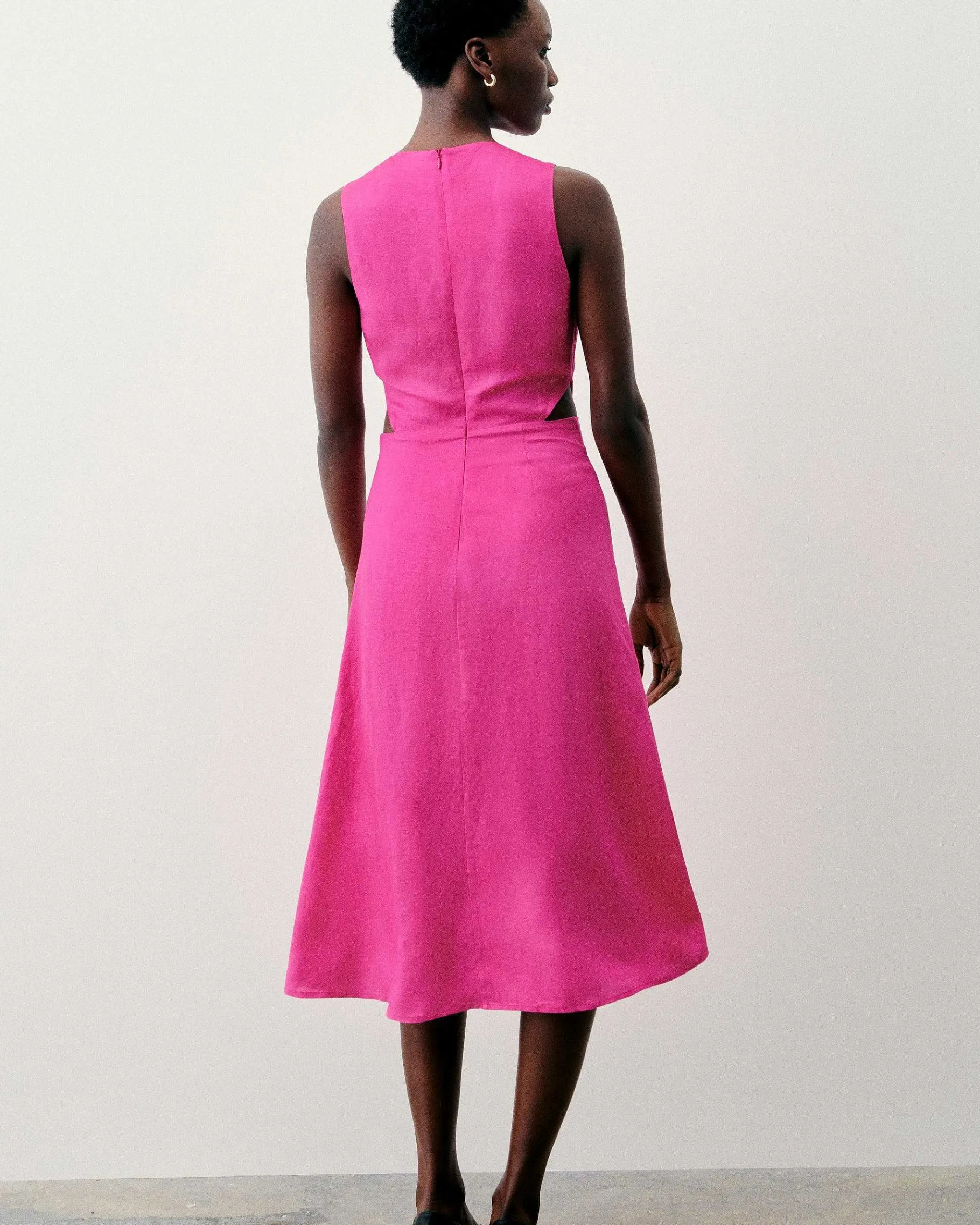 Online FROM FUTURE Robe Longue Bretelle Myra Disco Pink