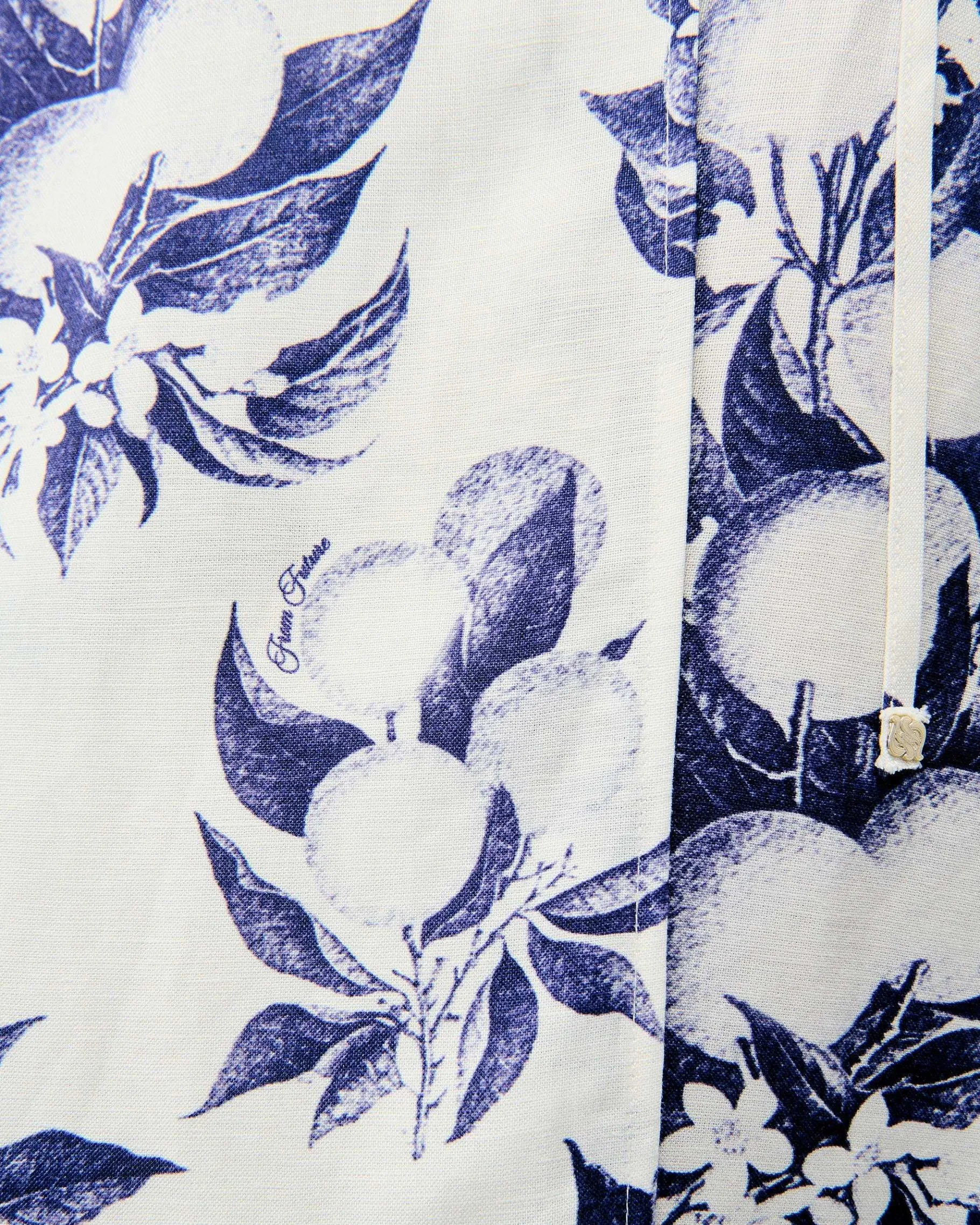 New FROM FUTURE Robe Longue Manche Courte Evie Toile De Jouy