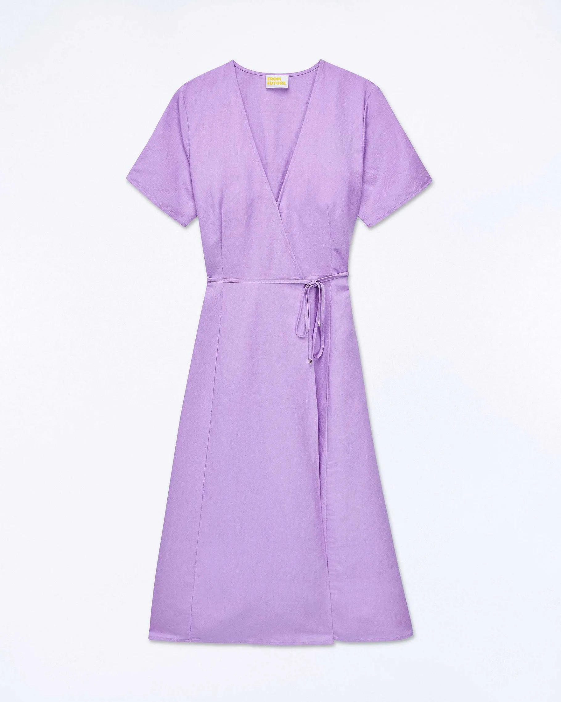 FROM FUTURE Robe Longue Manche Courte Evie Lilas