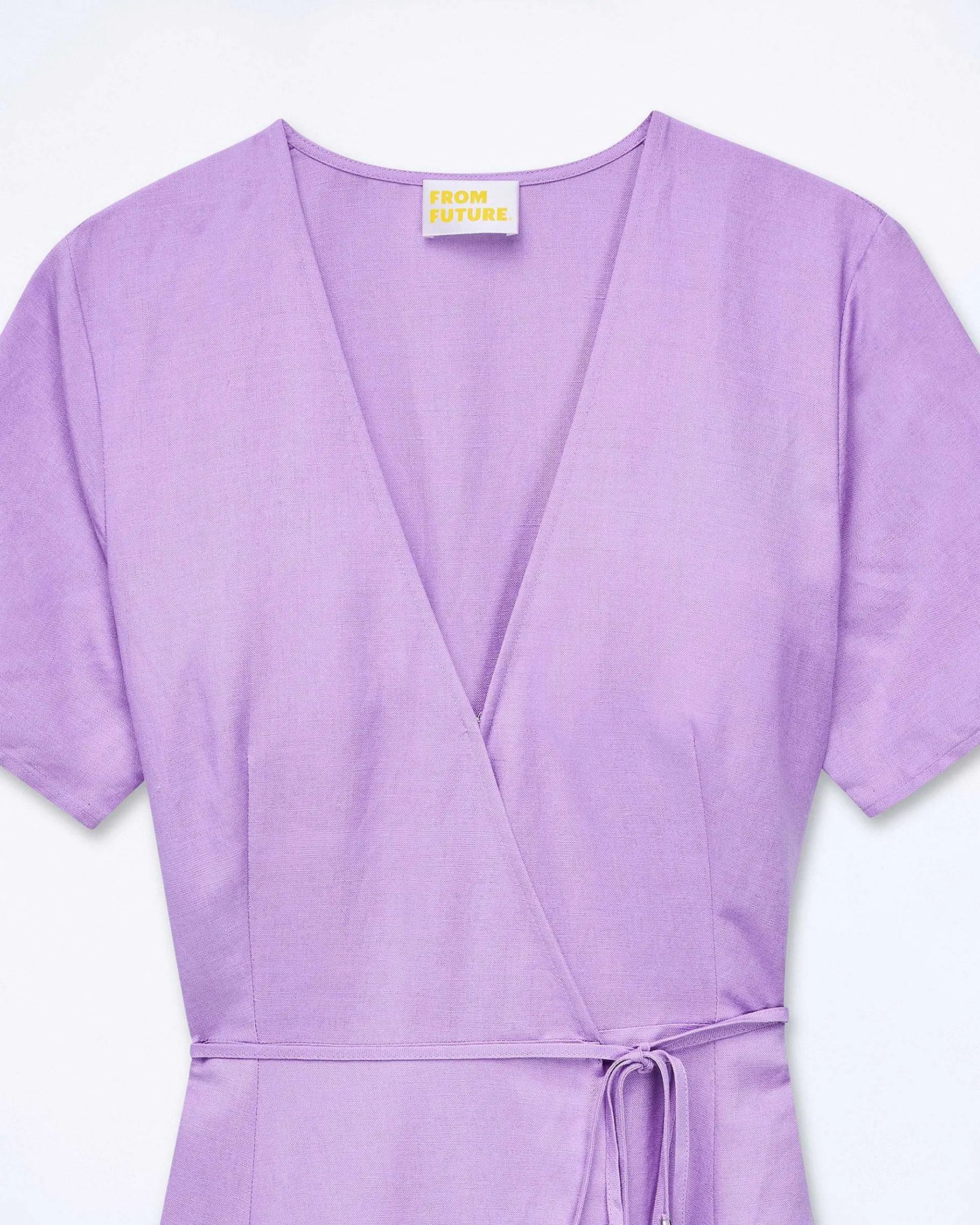 FROM FUTURE Robe Longue Manche Courte Evie Lilas