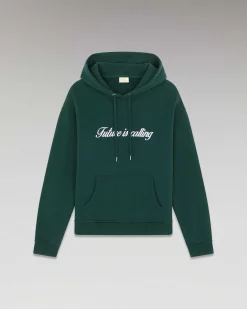 FROM FUTURE Sweatshirt Hoodie Future Is Calling Bottle Green