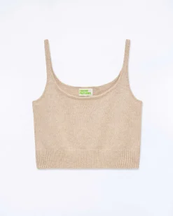 Outlet FROM FUTURE Top Brassiere Beige Chine