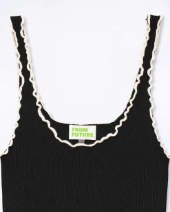 Clearance FROM FUTURE Top Brassiere Point Bourdon Bicolore Noir