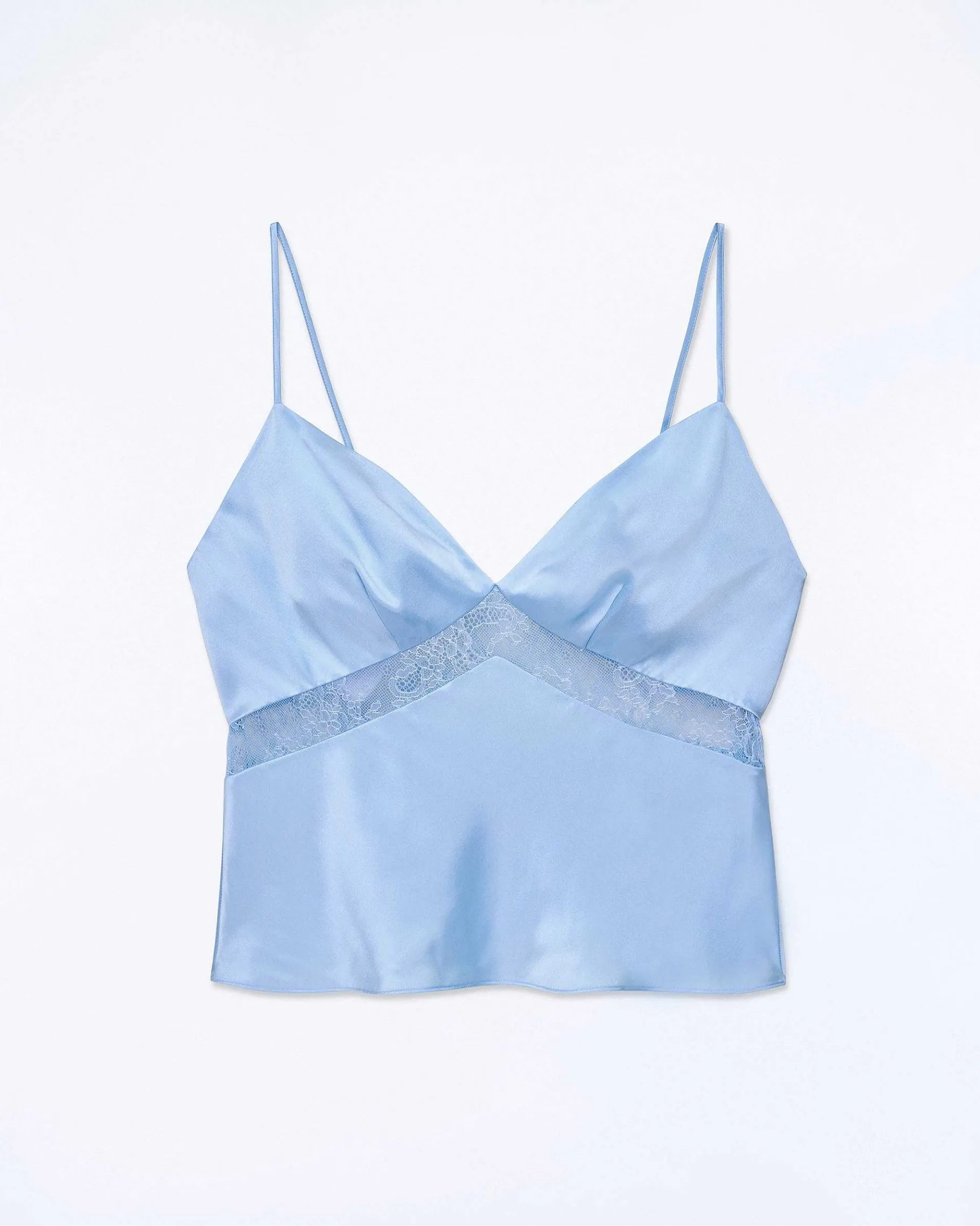 New FROM FUTURE Top Bretelle Dallia Baby Blue