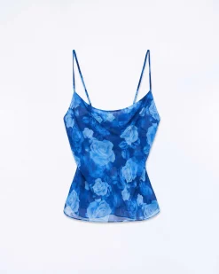 Discount FROM FUTURE Top Bretelle Mousseline Romantic Roses