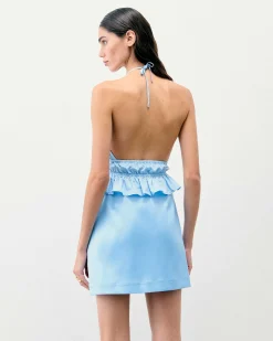 Best FROM FUTURE Top Bretelle Popeline Baby Blue