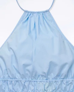 Best FROM FUTURE Top Bretelle Popeline Baby Blue
