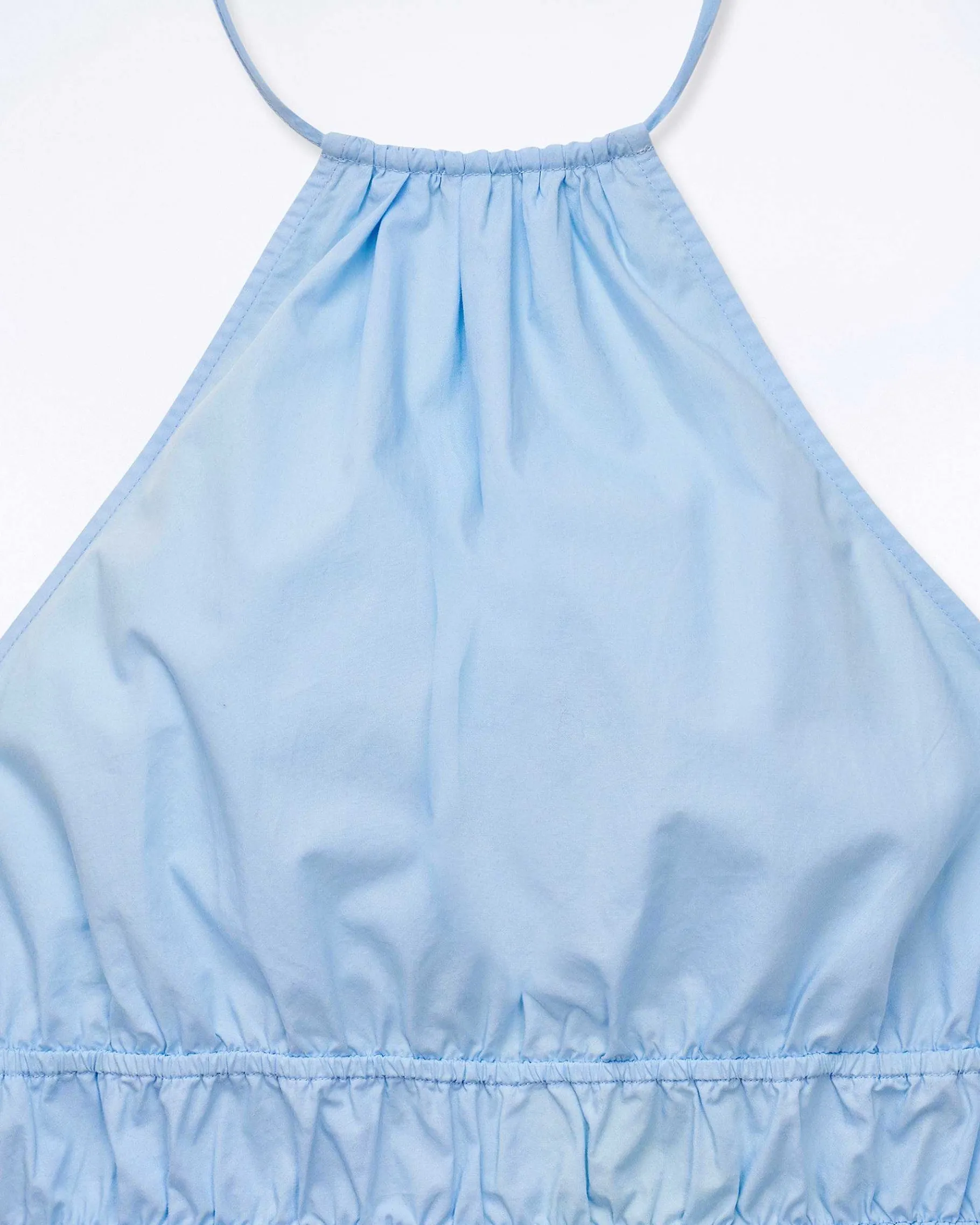 Best FROM FUTURE Top Bretelle Popeline Baby Blue