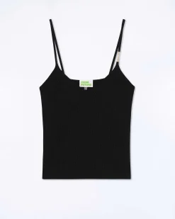 Clearance FROM FUTURE Top Debardeur Bretelle Bijou Noir