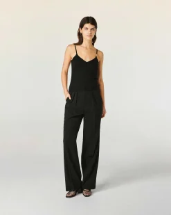 Clearance FROM FUTURE Top Debardeur Bretelle Bijou Noir