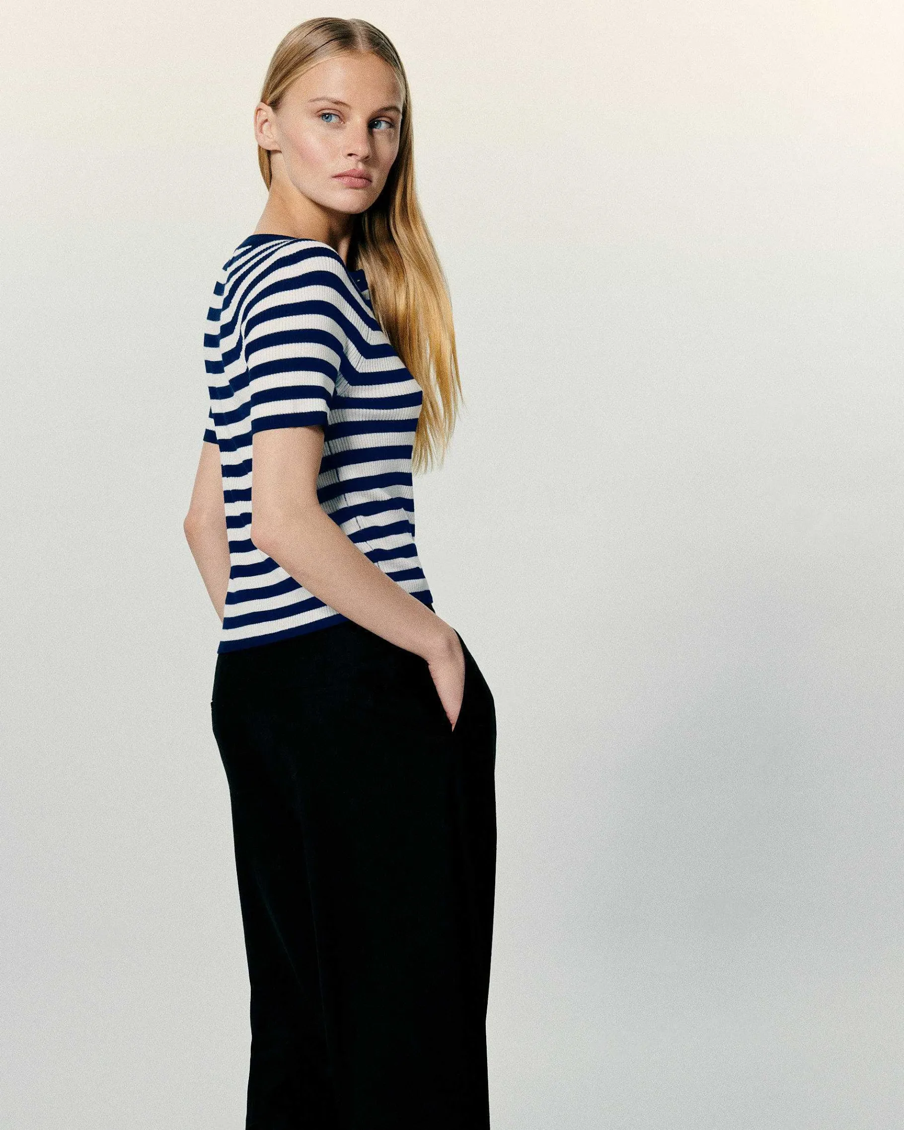 Hot FROM FUTURE Top Manches Courtes Navy