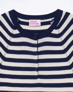 Hot FROM FUTURE Top Manches Courtes Navy