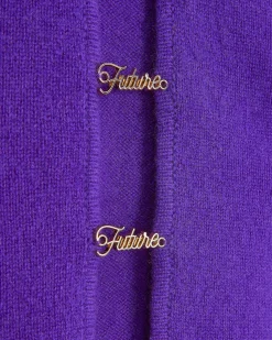 Online FROM FUTURE Top Manches Longues Boutons Violet Fluo