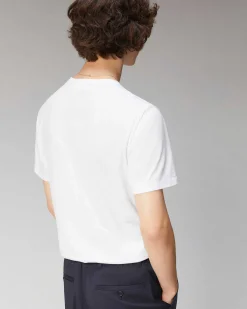 Online FROM FUTURE T-Shirt Col Rond Basique Blanc