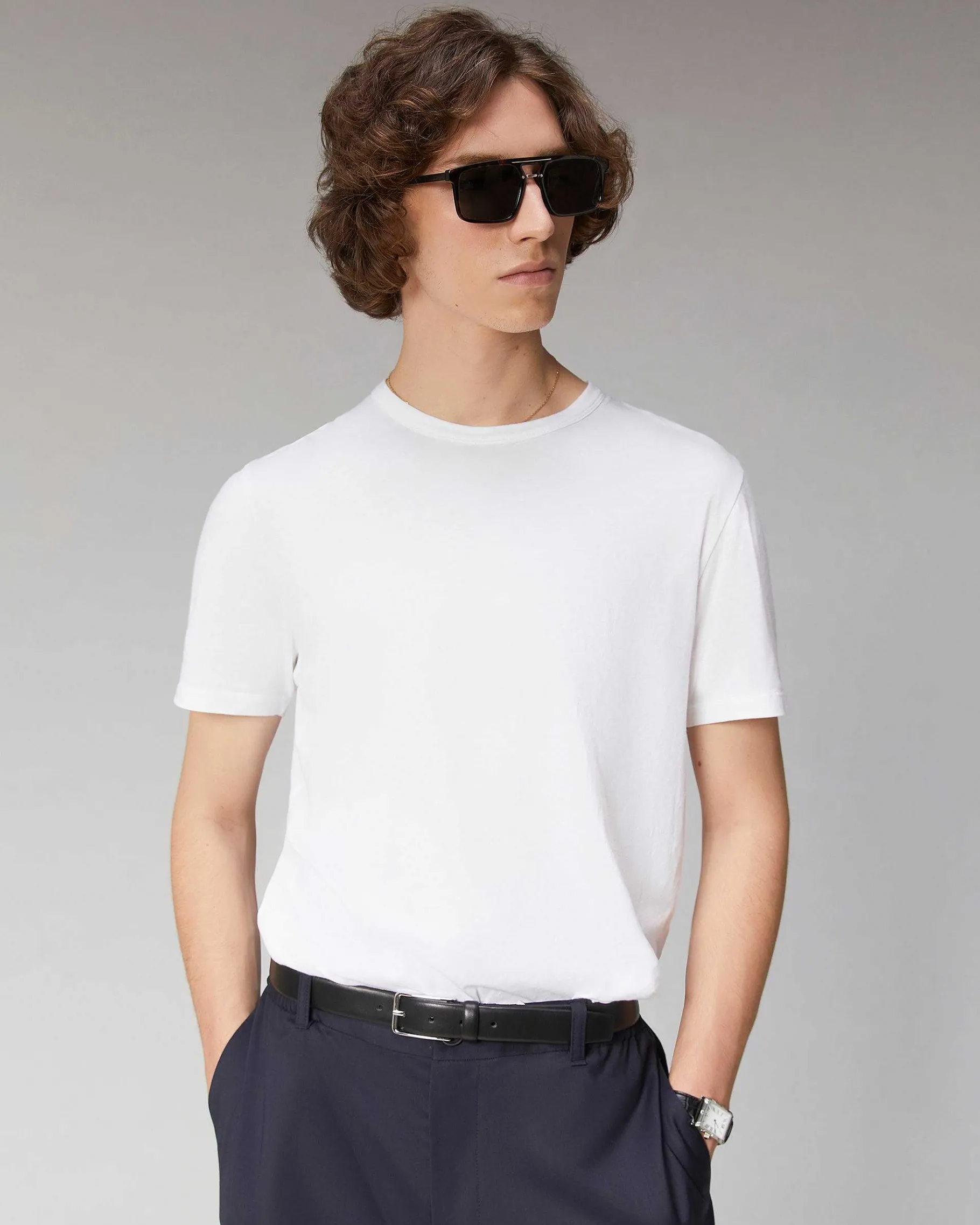 Clearance FROM FUTURE T-Shirt Col Rond Basique Noir