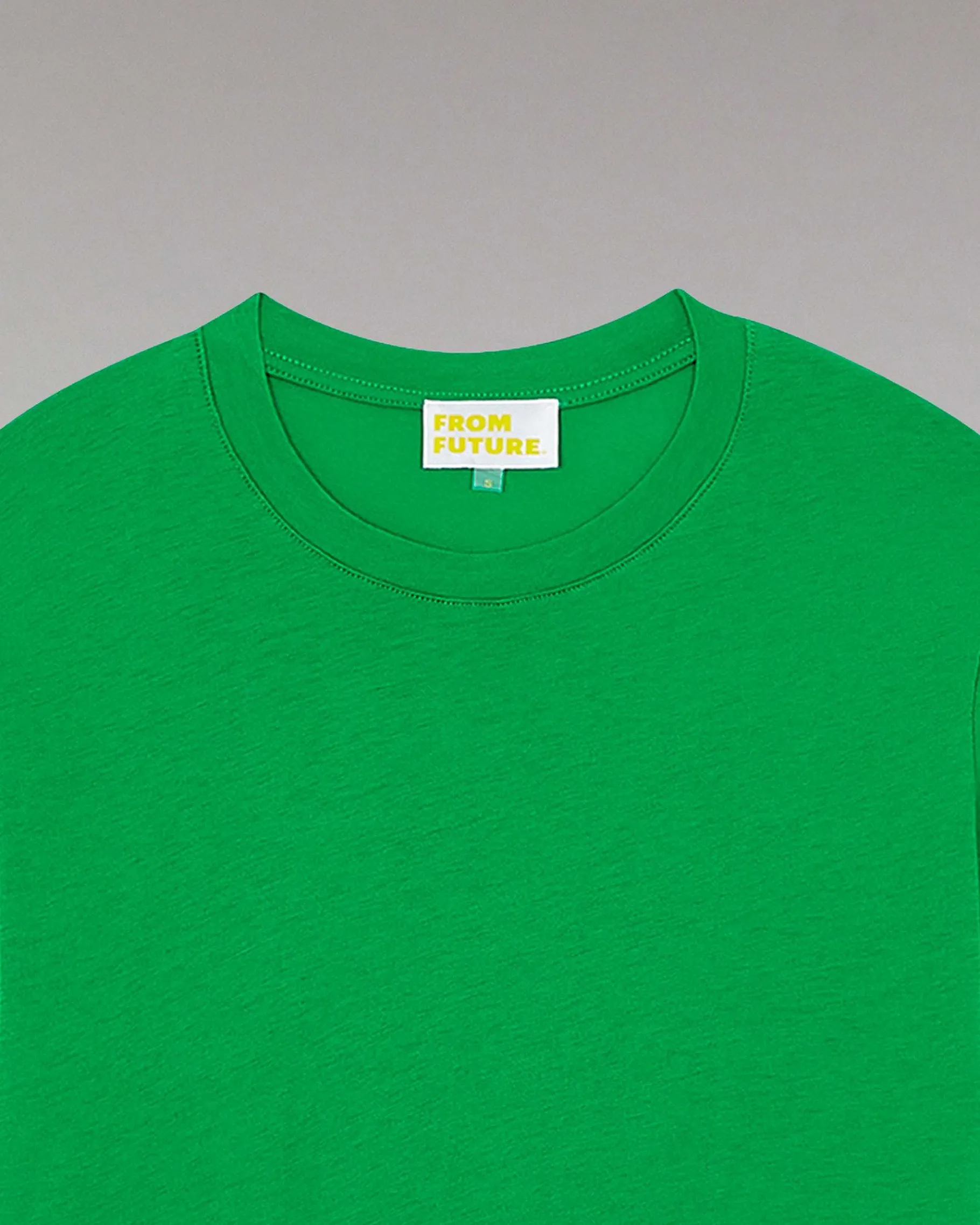 Sale FROM FUTURE T-Shirt Col Rond Basique Summer Green