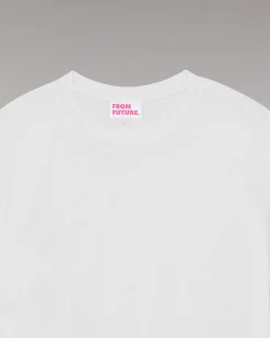 Sale FROM FUTURE T-Shirt Col Rond Basique Blanc