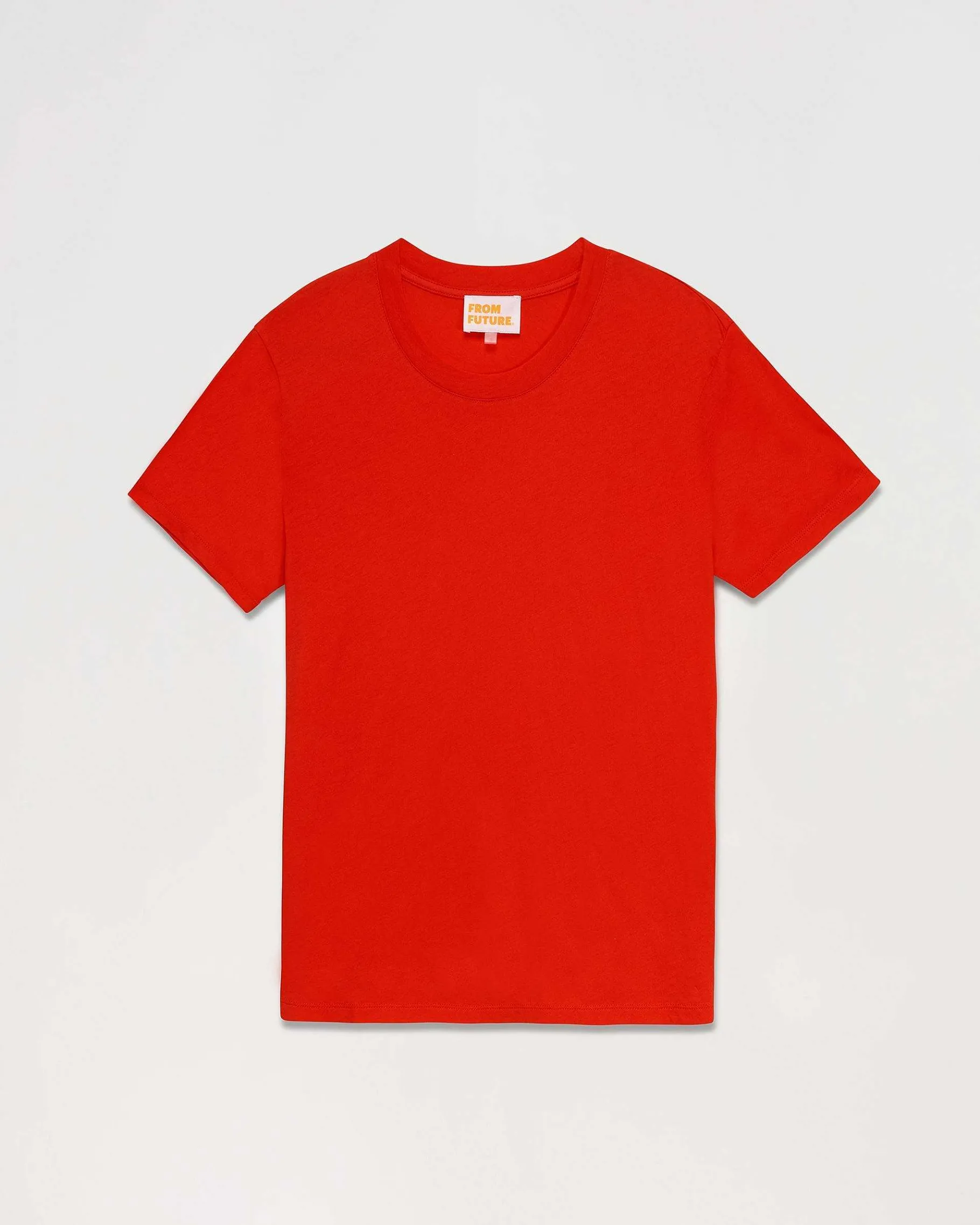 Clearance FROM FUTURE T-Shirt Col Rond Basique Rouge Vif