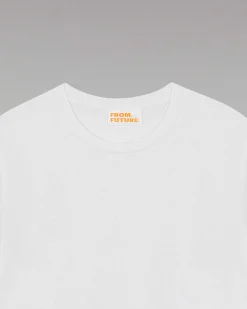 Outlet FROM FUTURE T-Shirt Col Rond Boyfriend Blanc