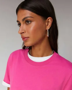 Outlet FROM FUTURE T-Shirt Col Rond Boyfriend Blanc