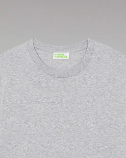 Discount FROM FUTURE T-Shirt Col Rond Boyfriend Gris Chine Clair
