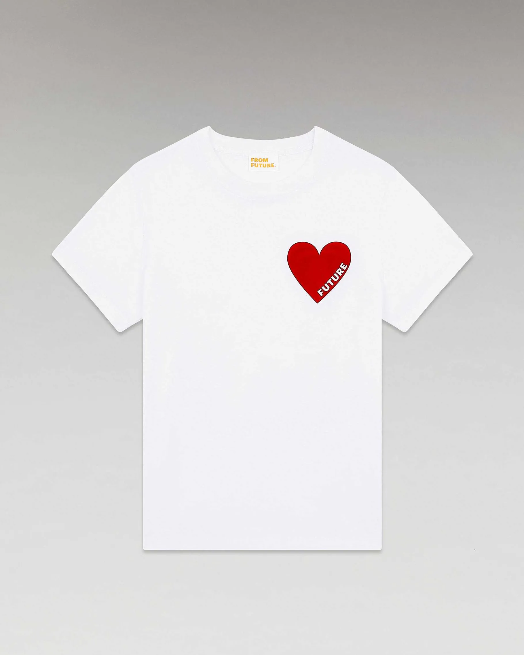 Hot FROM FUTURE T-Shirt Col Rond Coeur Blanc
