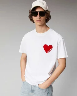 Hot FROM FUTURE T-Shirt Col Rond Coeur Blanc