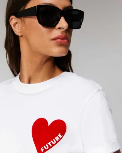 Best FROM FUTURE T-Shirt Col Rond Coeur Noir