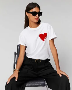 Best FROM FUTURE T-Shirt Col Rond Coeur Noir