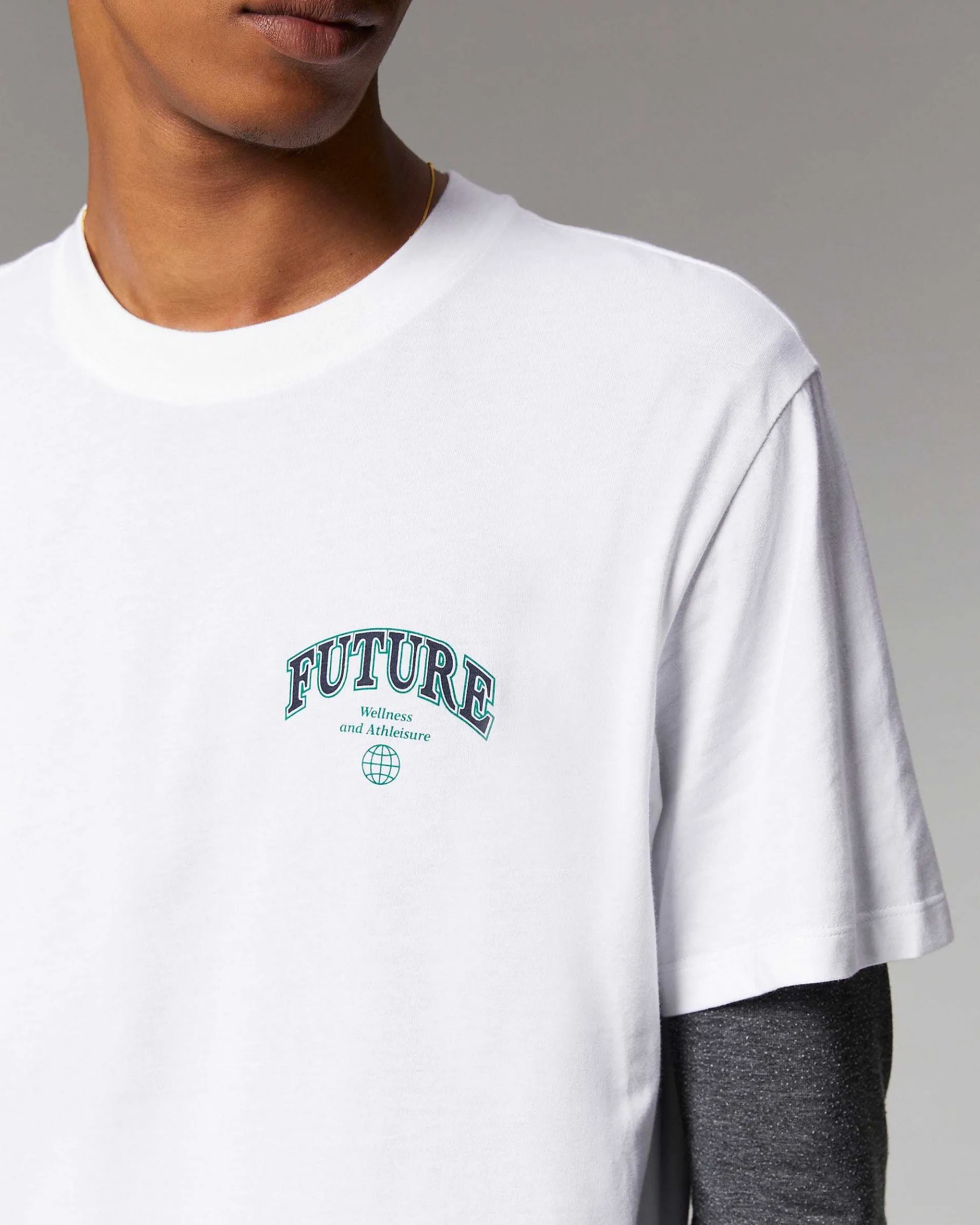 FROM FUTURE T-Shirt Col Rond College Blanc