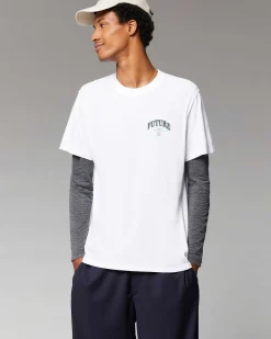 FROM FUTURE T-Shirt Col Rond College Blanc