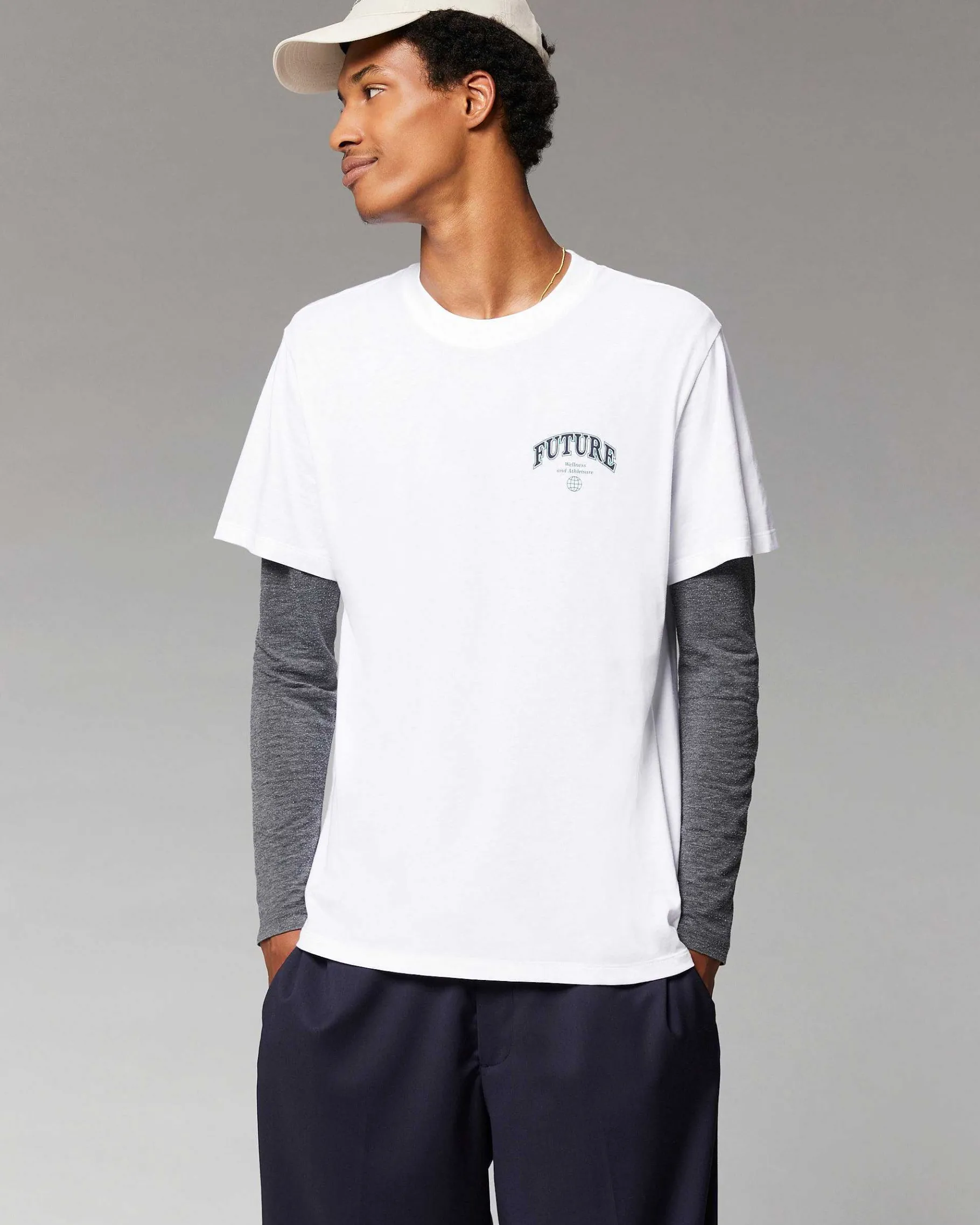 FROM FUTURE T-Shirt Col Rond College Blanc