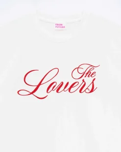 New FROM FUTURE T-Shirt Col Rond Manches Courtes Blanc