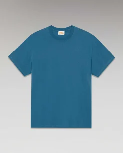 Outlet FROM FUTURE T-Shirt Col Rond Oversize Prussian Blue